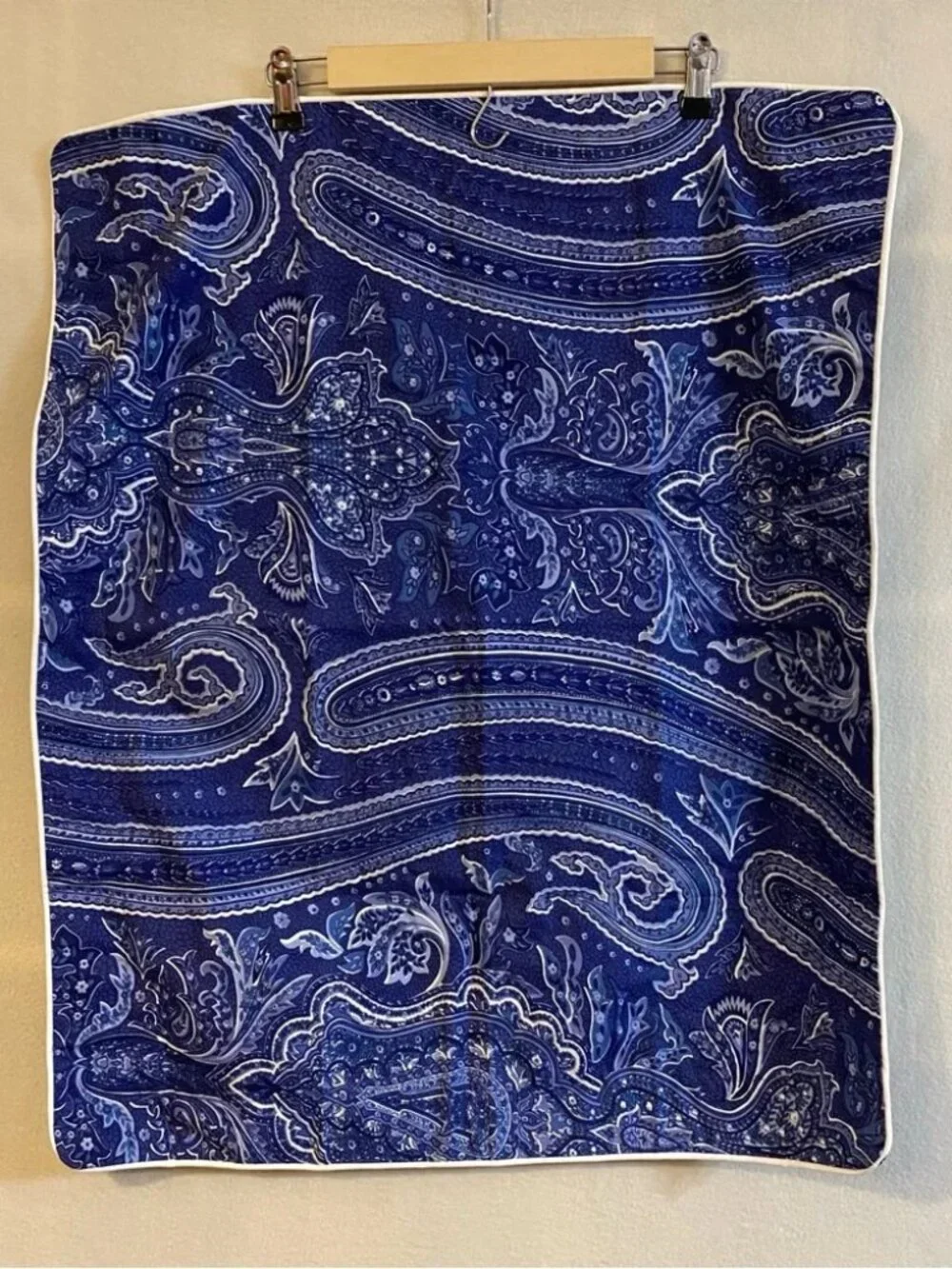 Set of 2 Lauren Ralph Lauren blue white cotton Putney Paisley standard shams